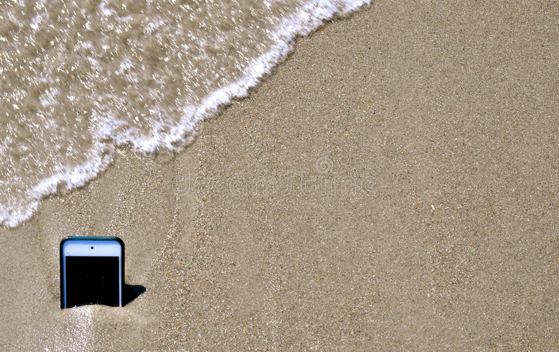 iphone in the sand